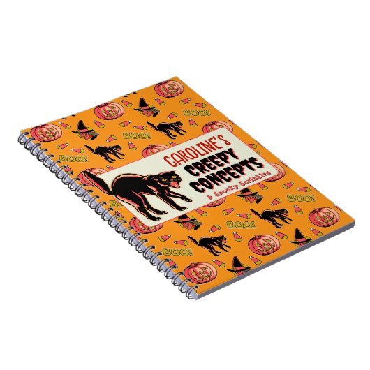 Vintages Halloween-Notebook Notizblock (Rechte Seite)