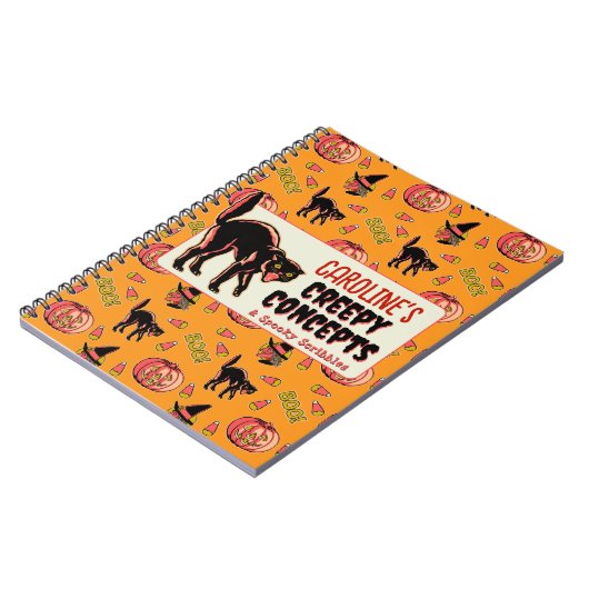 Vintages Halloween-Notebook Notizblock (Linke Seite)