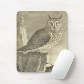 Vintages Halloween-Owl-Mousepad Mousepad (Mit Mouse)