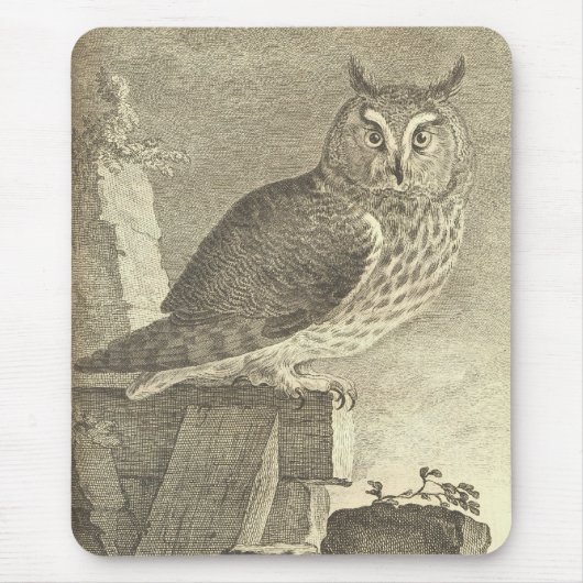 Vintages Halloween-Owl-Mousepad Mousepad (Vorne)