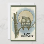 Vintages Halloween-Paar auf dem Nachtmond (Vorderseite)