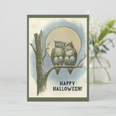 Vintages Halloween-Paar auf dem Nachtmond (Stehend Vorderseite)