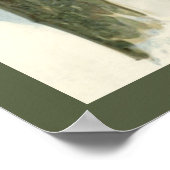 Vintages Halloween-Paar auf dem Nachtmond Poster (Ecke)