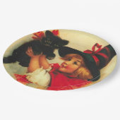 Vintages Halloween Pappteller (Schrägansicht)