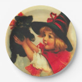 Vintages Halloween Pappteller (Vorderseite)