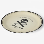 Vintages Halloween-Party aus gezogenem Spitzen Pappteller (Schrägansicht)