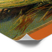 Vintages Halloween-Party Black Cat Beängstigend Pu Poster (Ecke)