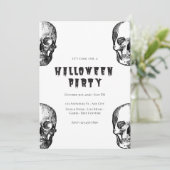 Vintages Halloween-Party Einladung (Stehend Vorderseite)