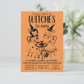 Vintages Halloween-Party Einladung (Stehend Vorderseite)