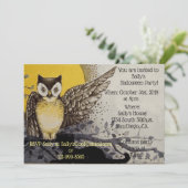 Vintages Halloween-Party Einladung (Stehend Vorderseite)