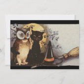 Vintages Halloween-Party Einladung (Rückseite)