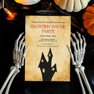 Vintages Halloween-Party Einladung