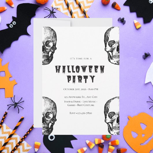 Vintages Halloween-Party Einladung