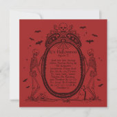Vintages Halloween-Party Einladung (Vorderseite)