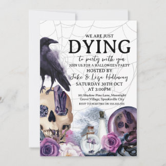 Vintages Halloween-Party Einladung