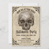 Vintages Halloween-Party Einladung (Vorderseite)