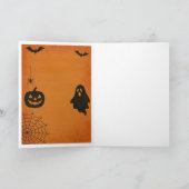 Vintages Halloween-Party Einladung | Spooky Icons (Innenseite)