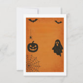 Vintages Halloween-Party Einladung | Spooky Icons (Rückseite)