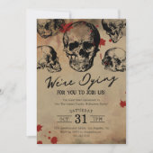 Vintages Halloween-Party für Erwachsene Einladung (Vorderseite)