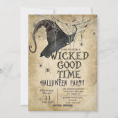 Vintages Halloween-Party für Erwachsene "Gute Zeit Einladung (Vorderseite)