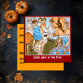 Vintages Halloween-Party für Kinder Einladung