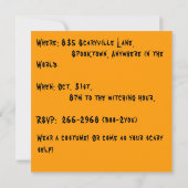 Vintages Halloween-Party für Kinder Einladung (Rückseite)