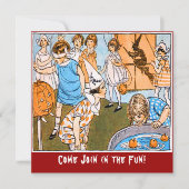 Vintages Halloween-Party für Kinder Einladung (Vorderseite)