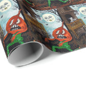 Vintages Halloween-Party Geschenkpapier (Rolleneckpunkt)
