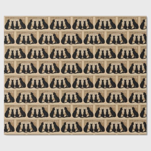 Vintages Halloween-Party Geschenkpapier (Flach)