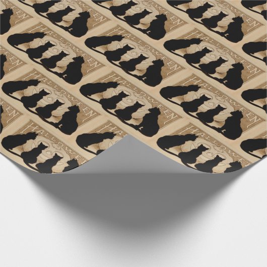 Vintages Halloween-Party Geschenkpapier (Ecke)