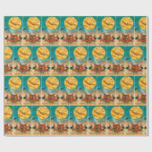 Vintages Halloween-Party Geschenkpapier (Flach)