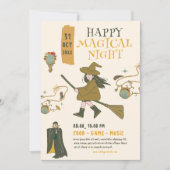 Vintages Halloween-Party, Halloween-Party Einladung (Vorderseite)