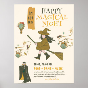 Vintages Halloween-Party, Halloween-Party Poster