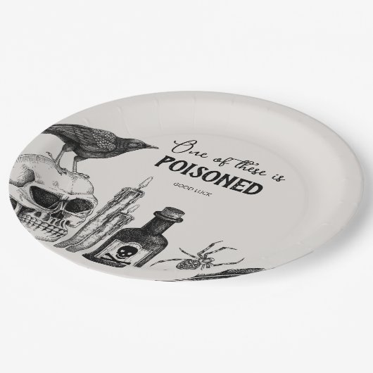 Vintages Halloween-Party Kostüm Party Pappteller (Schrägansicht)