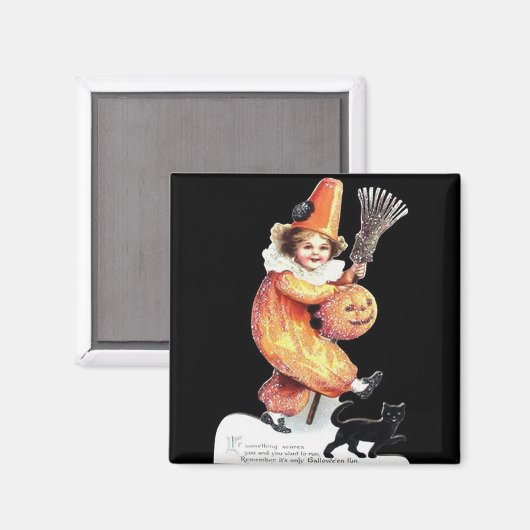 Vintages Halloween-Party Magnet (Vorderseite/Rückseite)