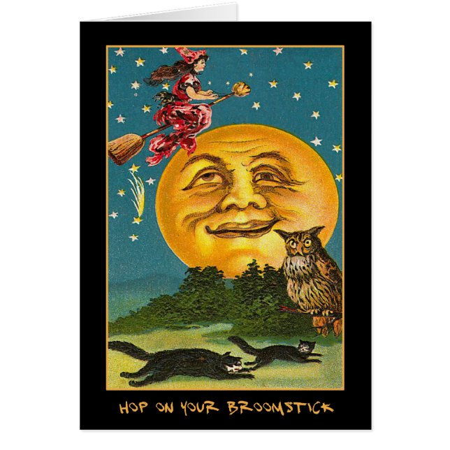 Vintages Halloween-Party mit blutigem Text einlade (Vorne)