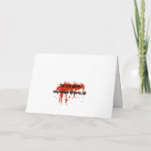 Vintages Halloween-Party mit blutigem Text einlade Einladung (Rückseite)