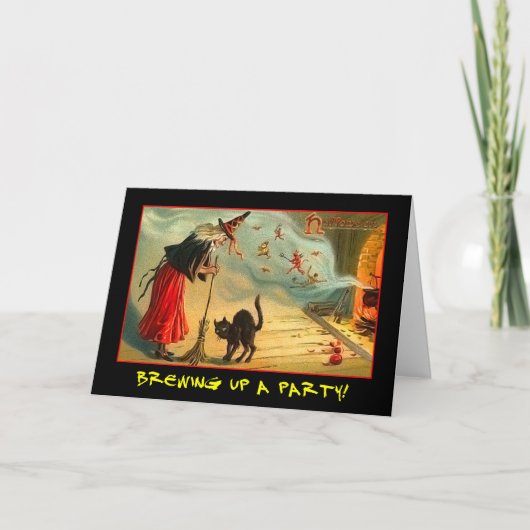 Vintages Halloween-Party mit blutigem Text einlade Einladung (Vorderseite)