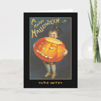 Vintages Halloween-Party mit blutigem Text einlade Einladung