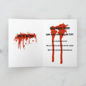 Vintages Halloween-Party mit blutigem Text einlade Einladung (Innenseite)