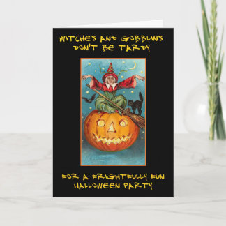 Vintages Halloween-Party mit blutigem Text einlade Einladung