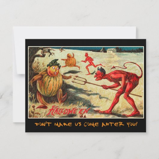 Vintages Halloween-Party mit blutigem Text einlade Einladung (Vorderseite)