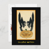 Vintages Halloween-Party mit blutigem Text einlade Einladungspostkarte (Vorne/Hinten)