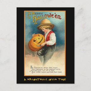 Vintages Halloween-Party mit blutigem Text einlade Einladungspostkarte
