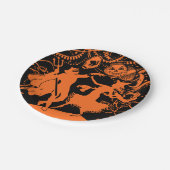 Vintages Halloween-Party Pappteller (Schrägansicht)