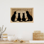 Vintages Halloween-Party-Plakat Poster (Küche)