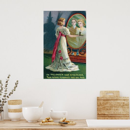 Vintages Halloween-Party-Poster Poster (Küche)