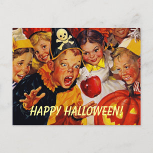 Vintages Halloween-Party Postkarte