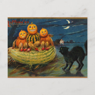 Vintages Halloween-Party Postkarte