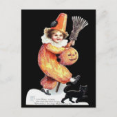 Vintages Halloween-Party Postkarte (Vorderseite)